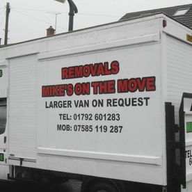 One of our vans ready to aid a customer move